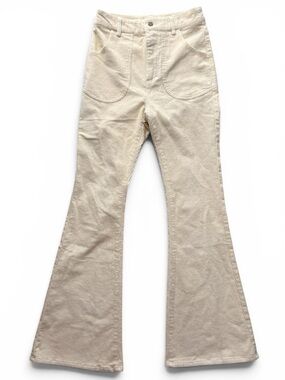 Hammie’s Womens High-waisted Cream Flared Corduroys